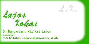 lajos kokai business card